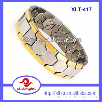Fast delivery men stainless steel bracelet with bio magnetic